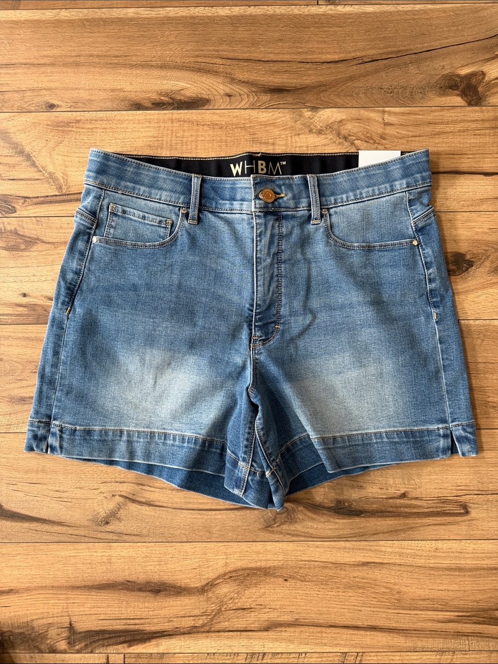 White House Black Market Light Wash High Rise Shorts